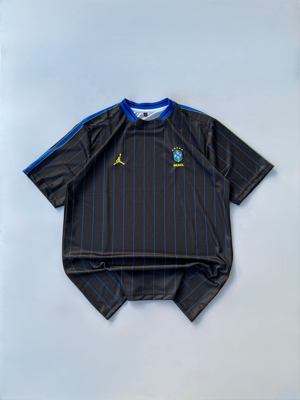 NO NAME BRAZIL VINTAGE STYLE STRIP JERSEY EMBROIDERY