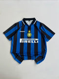 RONALDO 10 INTERMILAN. 1997-98 RETRO HOME KIT EMBROIDERY POLO
