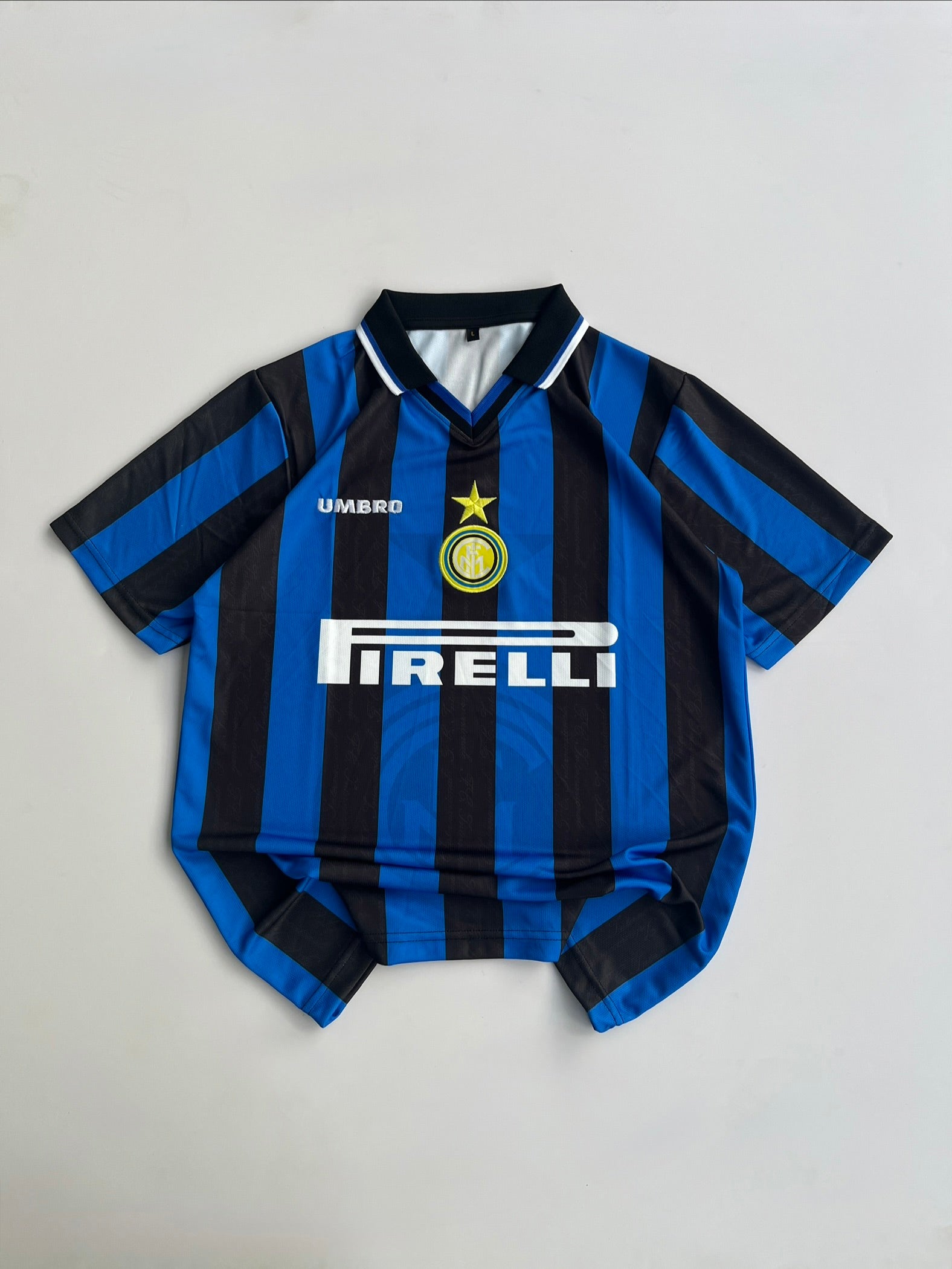 RONALDO 10 INTERMILAN. 1997-98 RETRO HOME KIT EMBROIDERY POLO