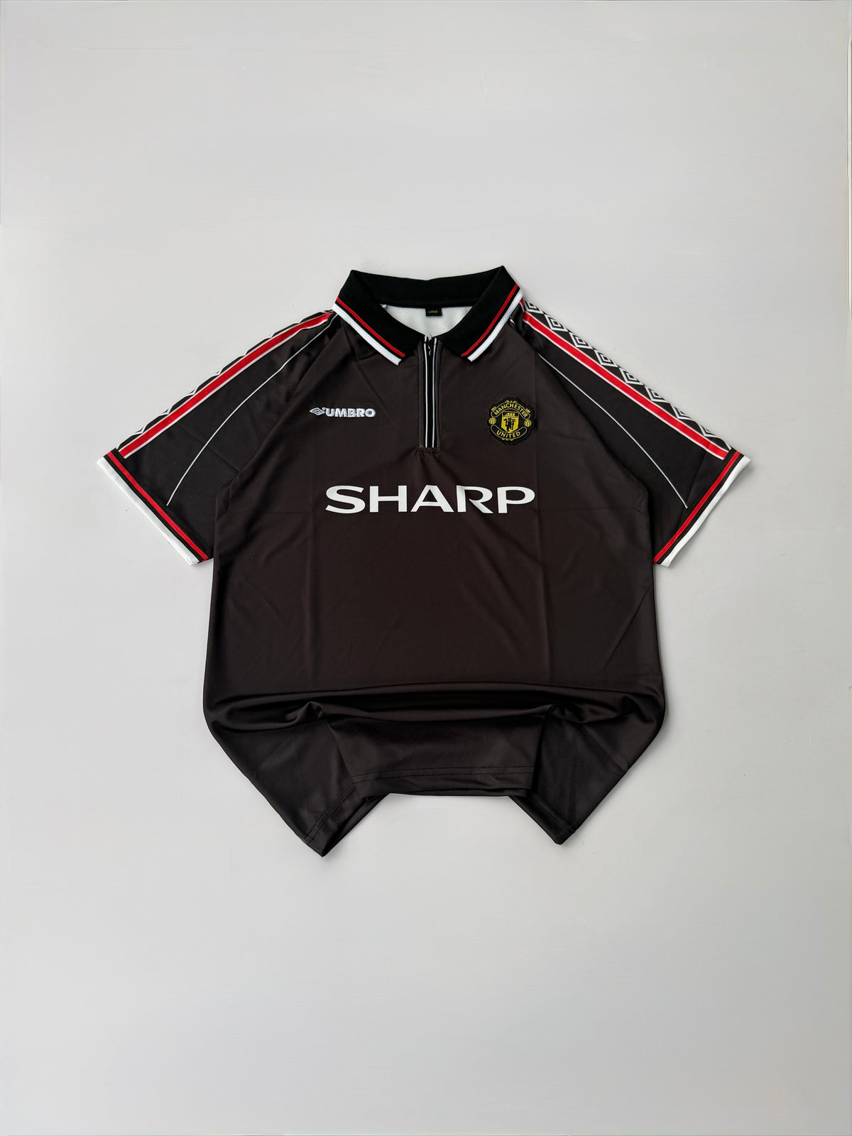 BECKHAM 7 MANCHESTER UNITED 1998/99 RETRO AWAY KIT EMBROIDERY POLO