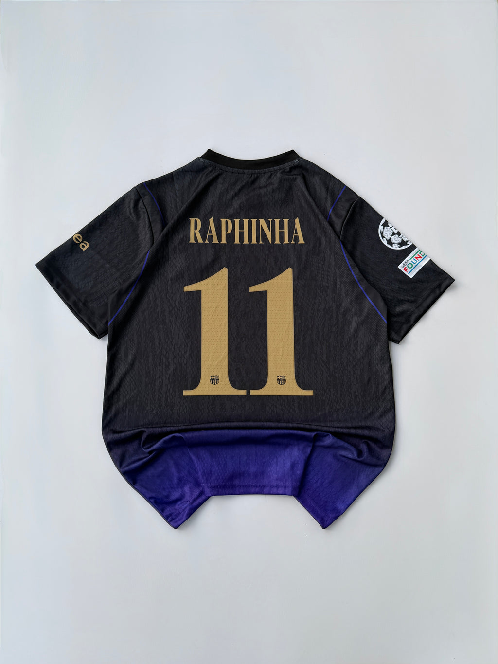 RAPHINHA 11 BARCELONA 2026/27 AWAY KIT 3D SILICONE HEAT PRESS LOGO