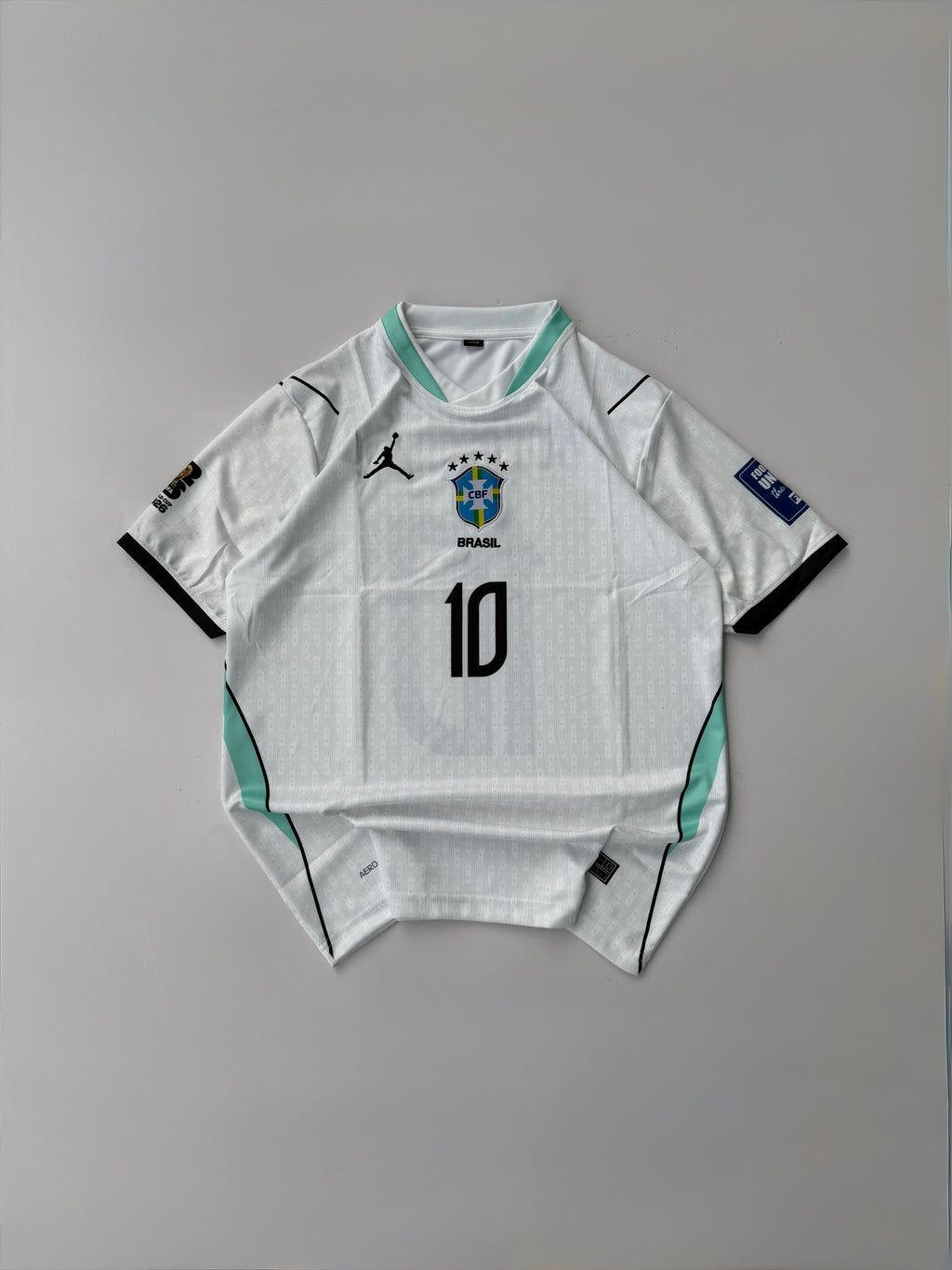 NEYMER JR 10 BRAZIL 2026 WHITE KIT EMBROIDERY