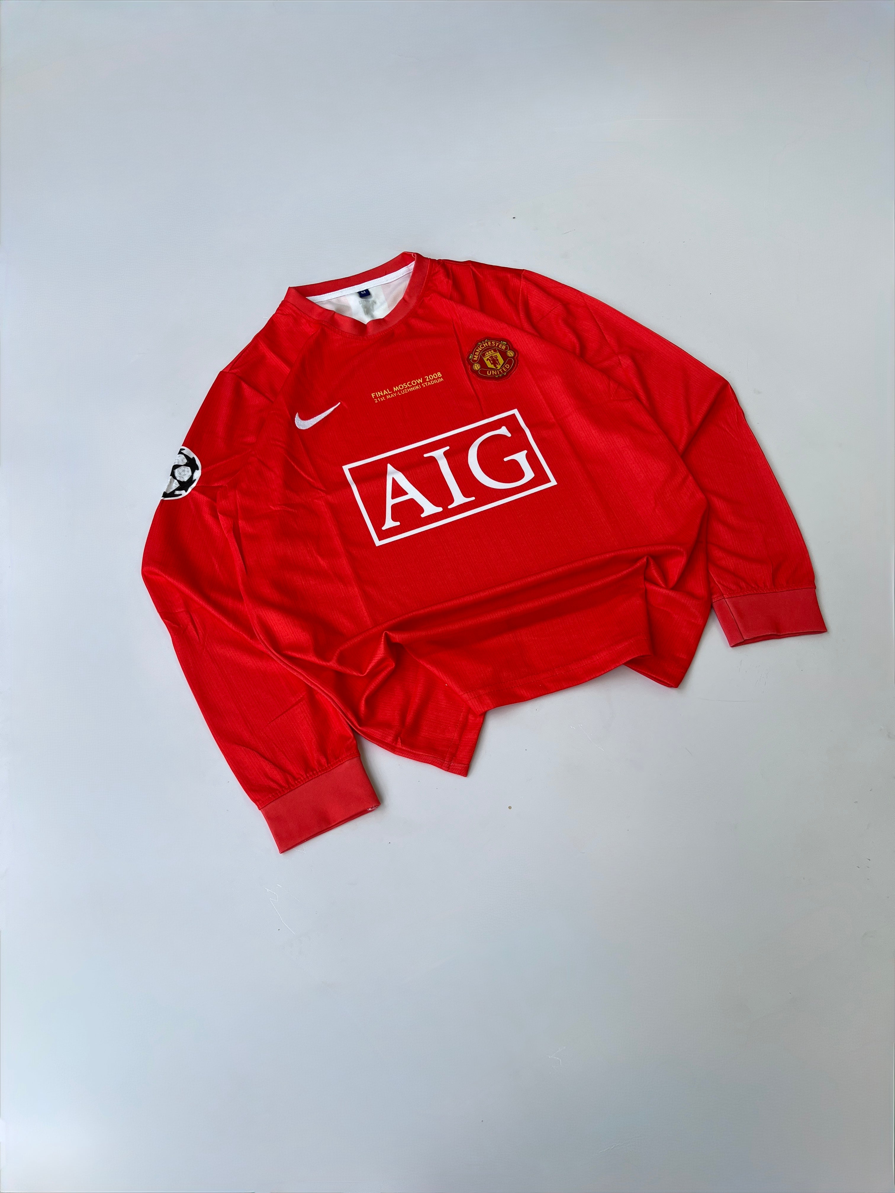 RONALDO 7 MANCHESTER UNITED 2007/08 /RETRO HOME KIT FULL SLEEVE EMBROIDERY