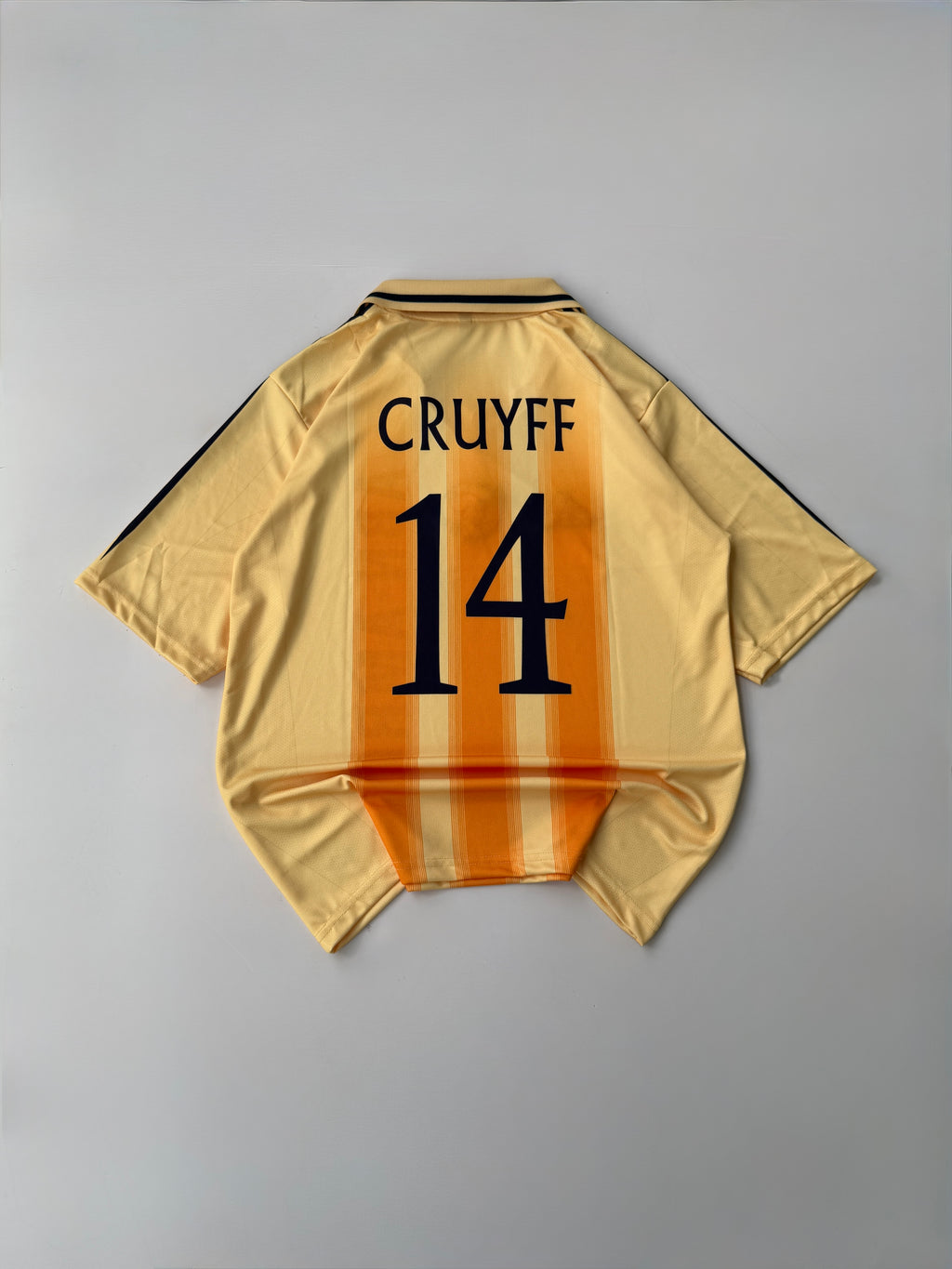 CRUYFF 14 AJAX 2004/05 RETRO AWAY KIT FIVE SLEEVE EMBROIDERY
