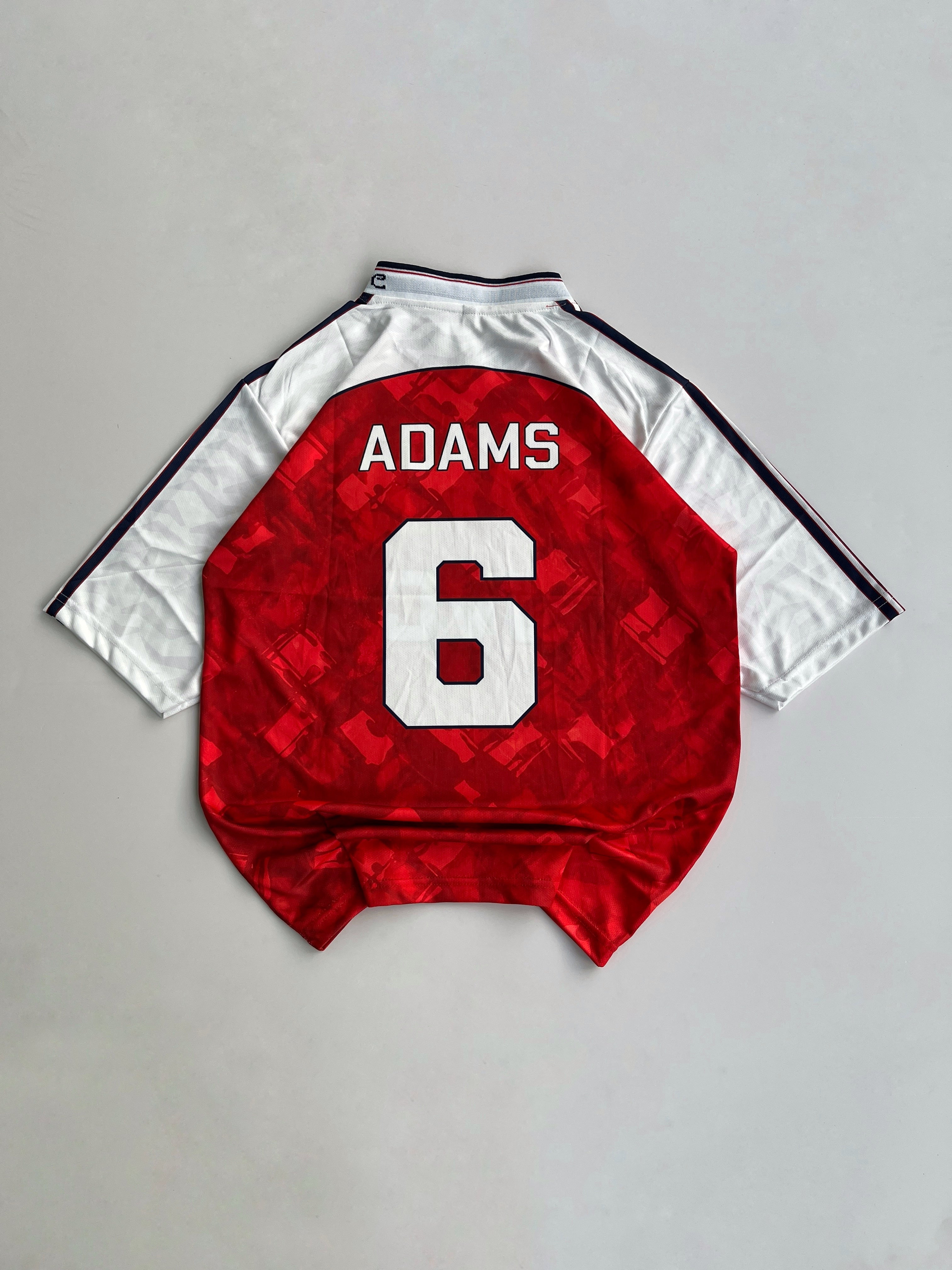 ADAMS 6 ARSENAL 1990/92 RETRO HOME KIT FIVE SLEEVE EMBROIDERY