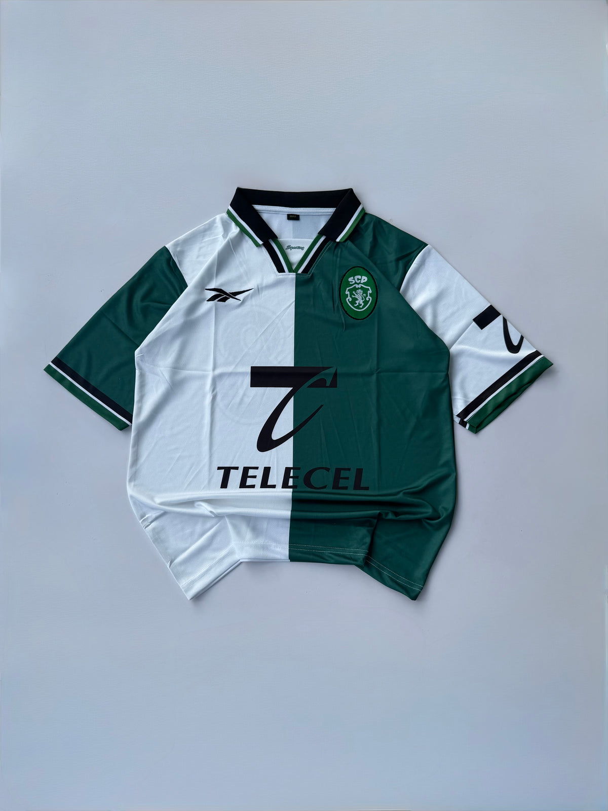 C.RONALDO 28 SPORTING 1998/99 RETRO THIRD KIT FIVE SLEEVE EMBROIDERY