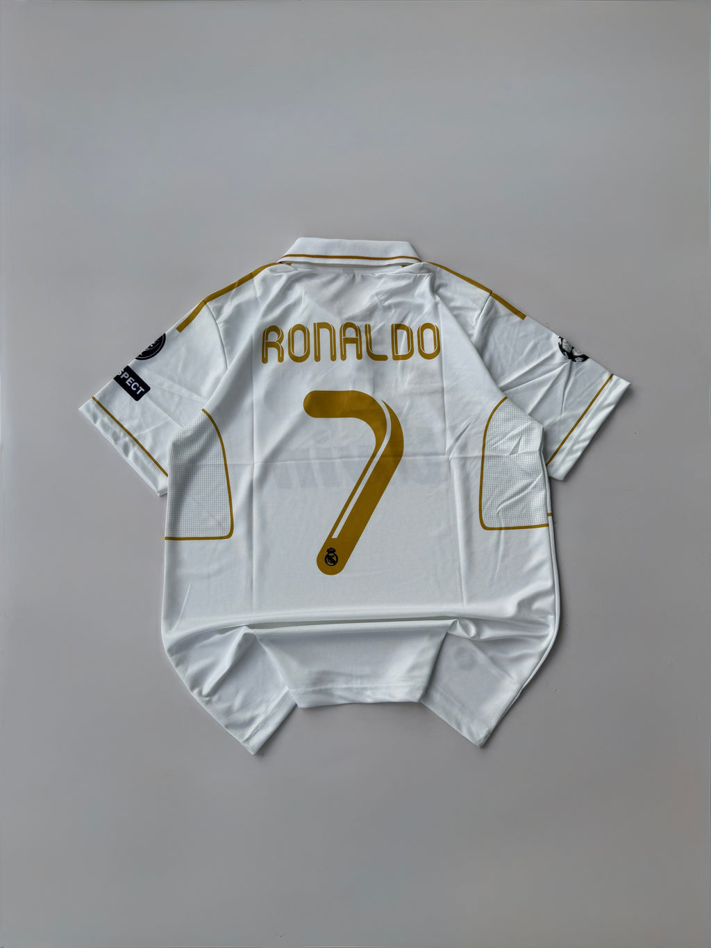 RONALDO 7 REAL MADRID 2011/12 HOME KIT HALF SLEEVE EMBROIDERY COLLER