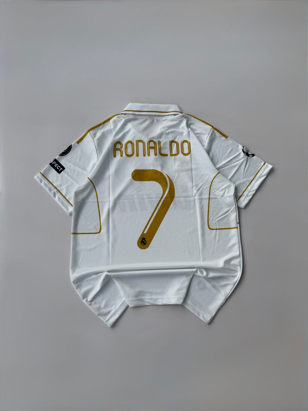 RONALDO 7 REAL MADRID 2011/12 HOME KIT HALF SLEEVE EMBROIDERY COLLER