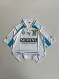 CRESPO 10 LAZIO 1999/01 RETRO HOME KIT FIVE SLEEVE EMBROIDERY POLO