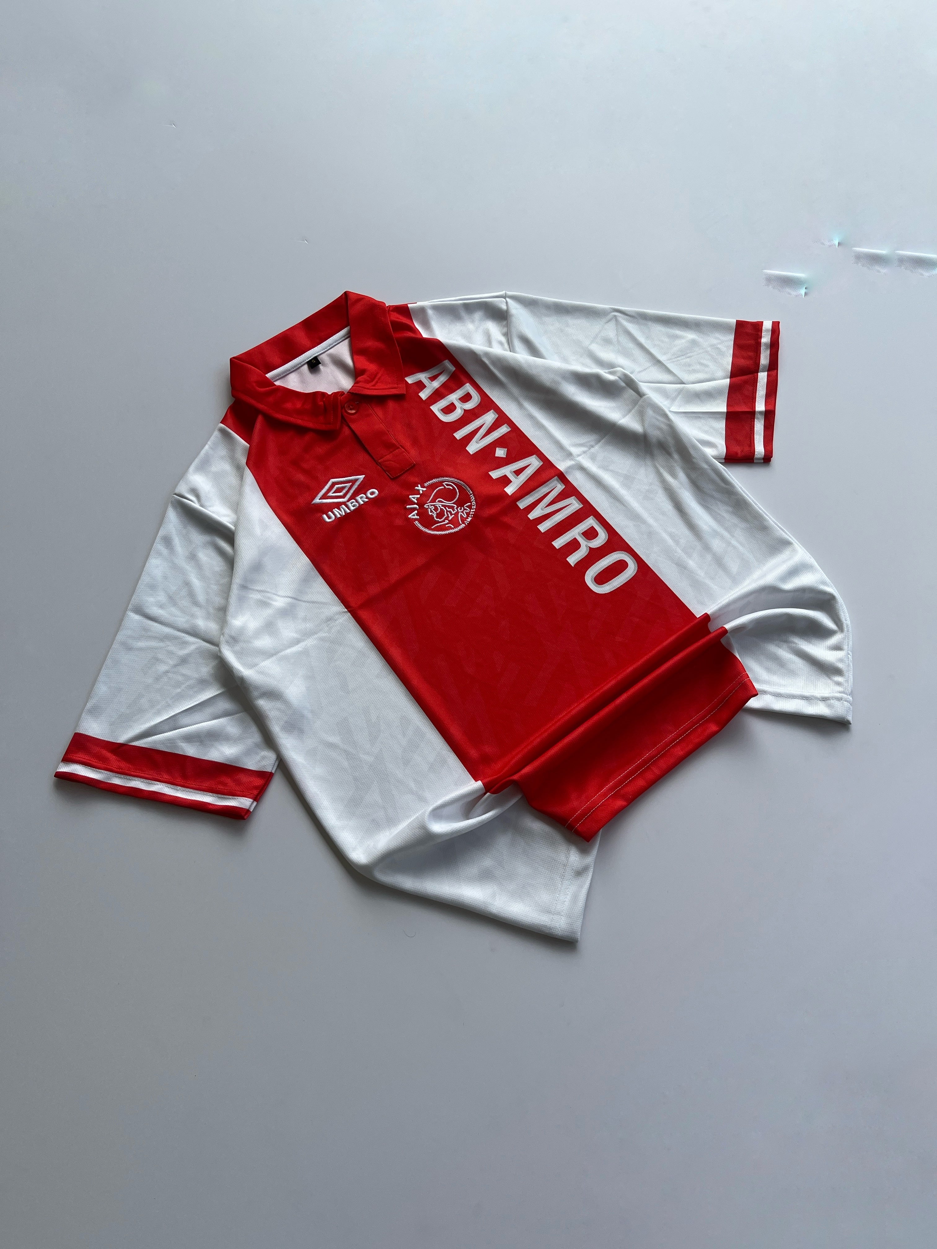 CRUYFF 14 AJAX  1993/94 RETRO HOME KIT EMBROIDERY FIVE SLEEVE