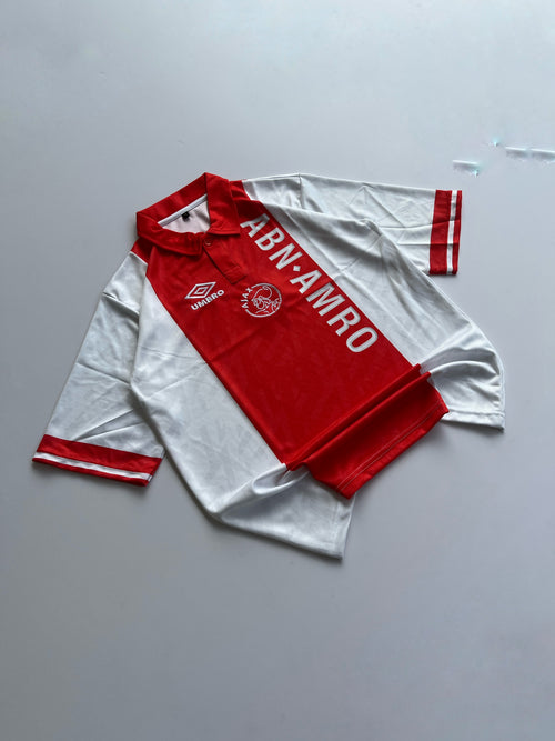 CRUYFF 14 AJAX  1993/94 RETRO HOME KIT EMBROIDERY FIVE SLEEVE