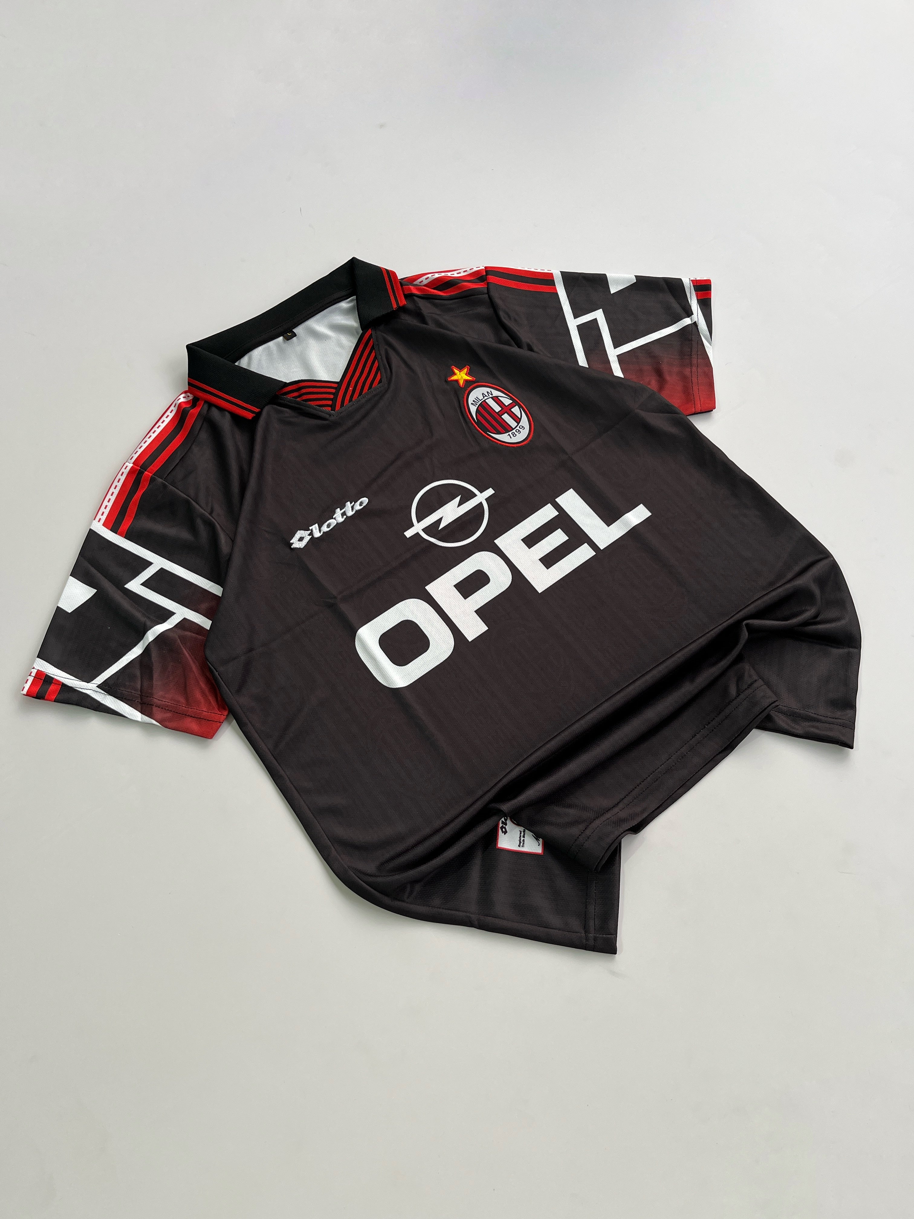 MALDINI 3 AC MILAN 1997/98  RETRO AWAY KIT  EMBROIDERY