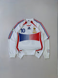 ZIDANE 10 FRANCE 2006 WORLD CUP RETRO AWAY KIT FULL SLEEVE EMBROIDERY