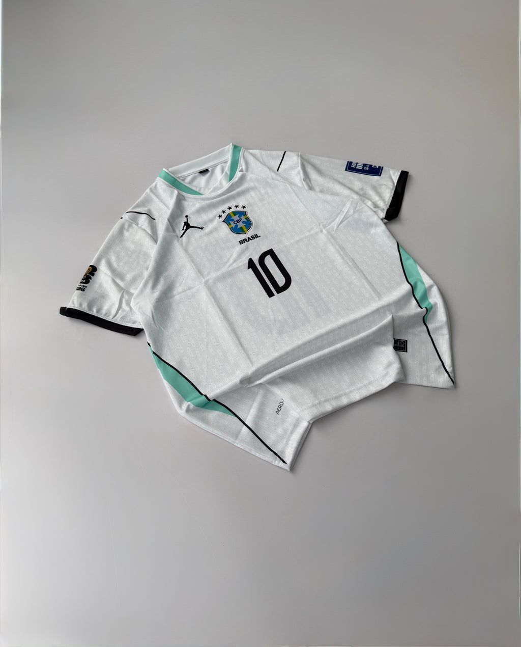 NEYMER JR 10 BRAZIL 2026 WHITE KIT EMBROIDERY