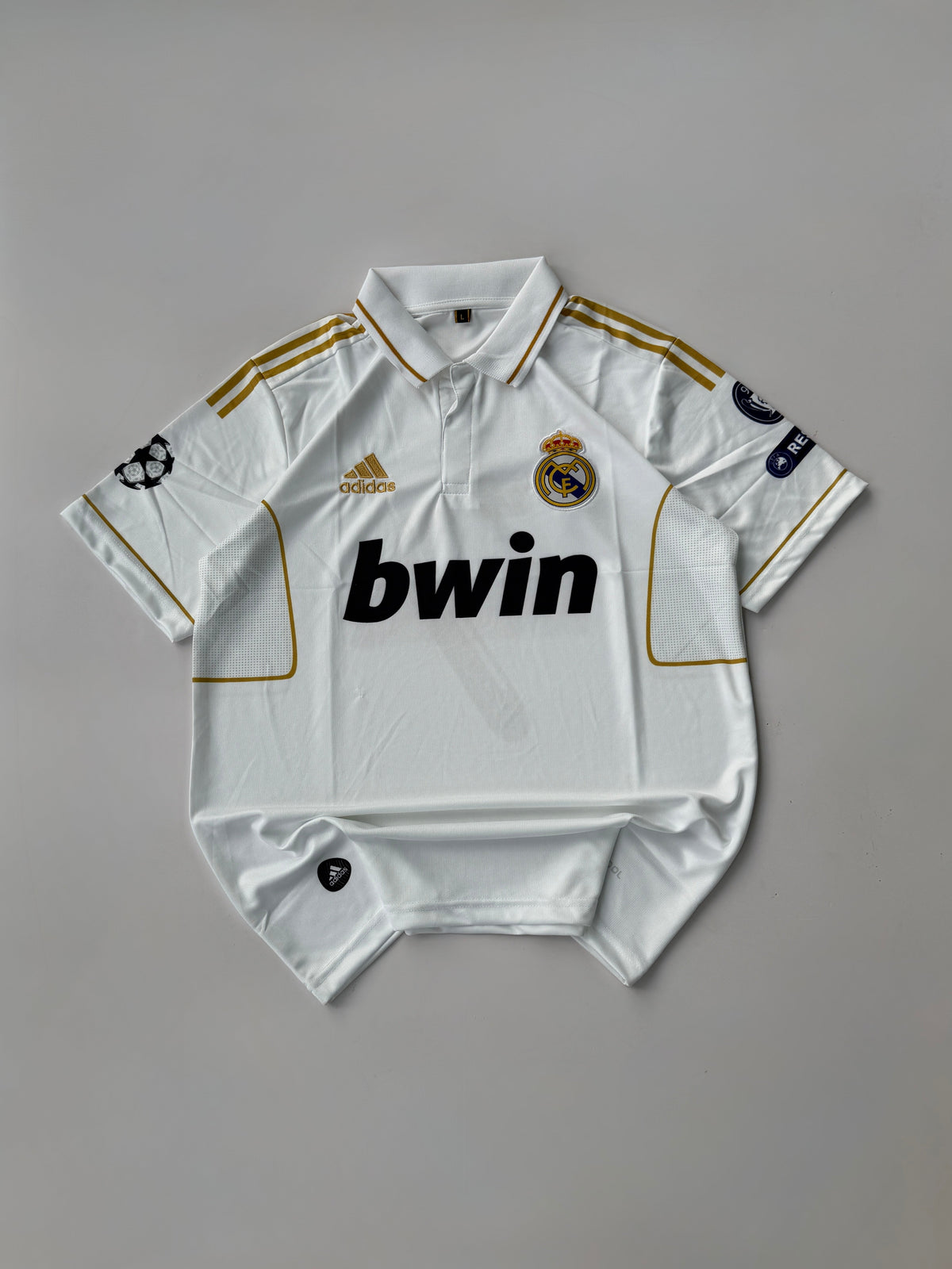 RONALDO 7 REAL MADRID 2011/12 HOME KIT HALF SLEEVE EMBROIDERY COLLER