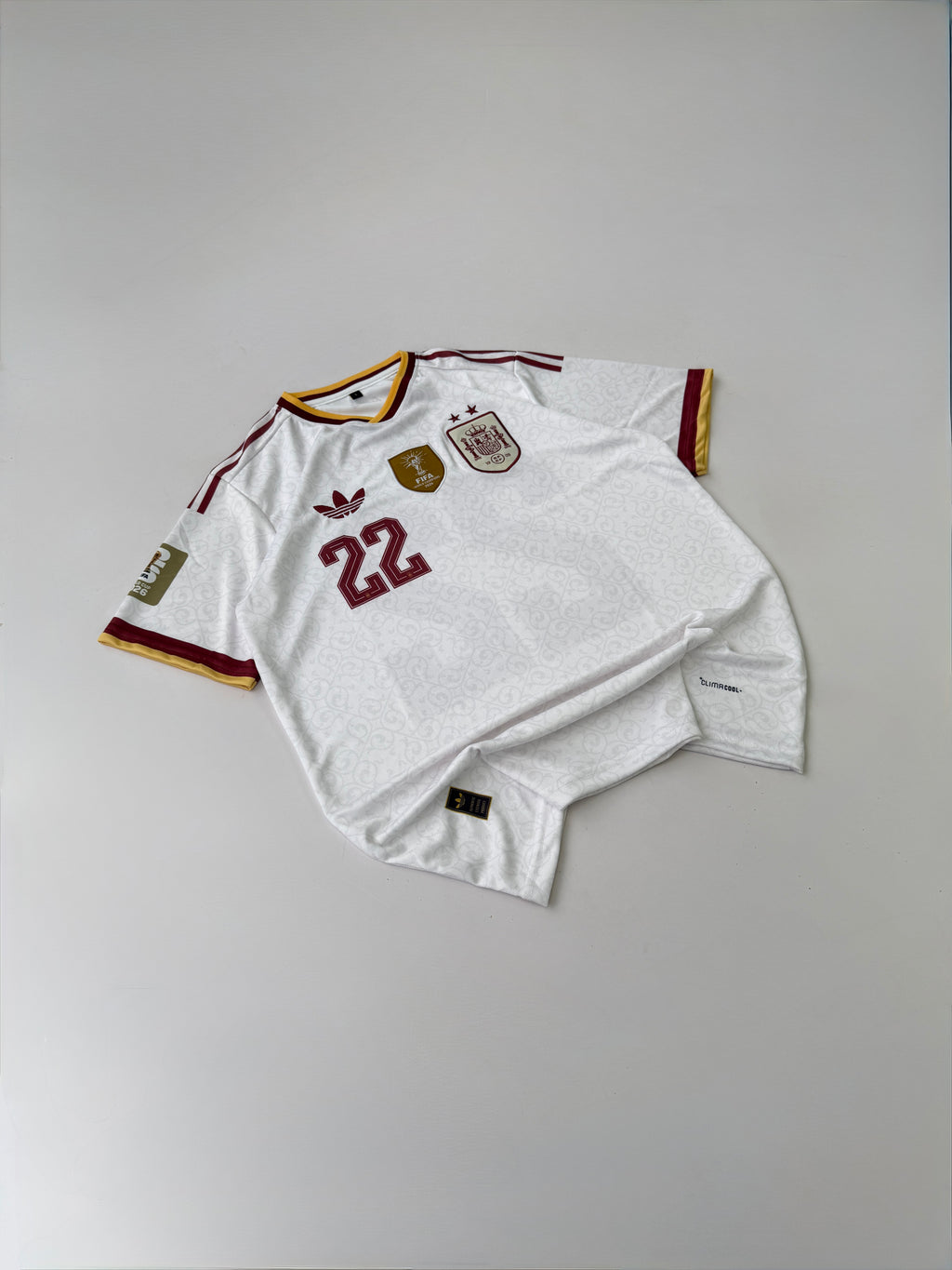 TWO STAR CUBARSI 22 SPAIN 2026 WORLD CUP AWAY CHAMPIONS KIT 
EMBROIDERY
