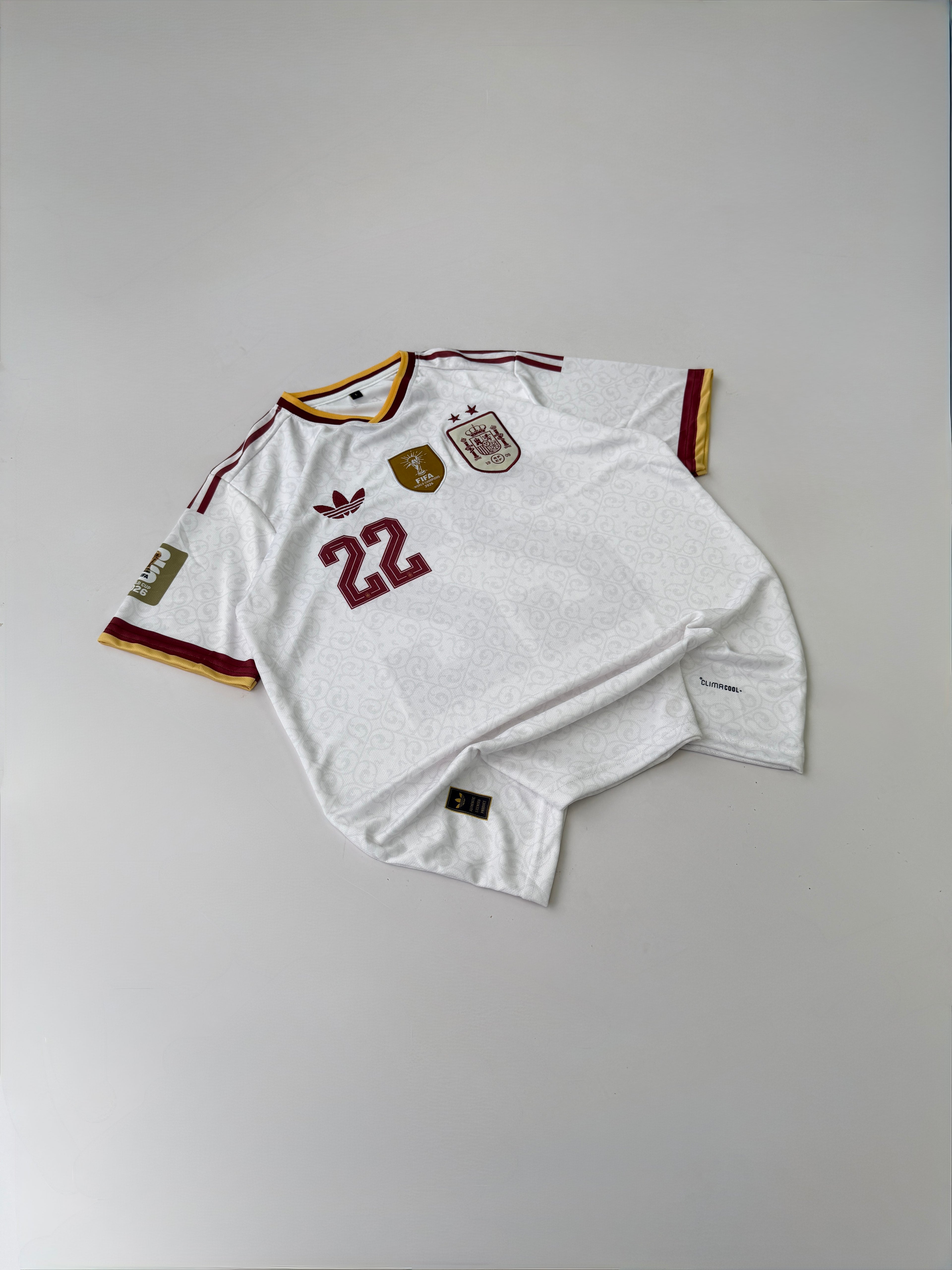 TWO STAR CUBARSI 22 SPAIN 2026 WORLD CUP AWAY CHAMPIONS KIT 
EMBROIDERY