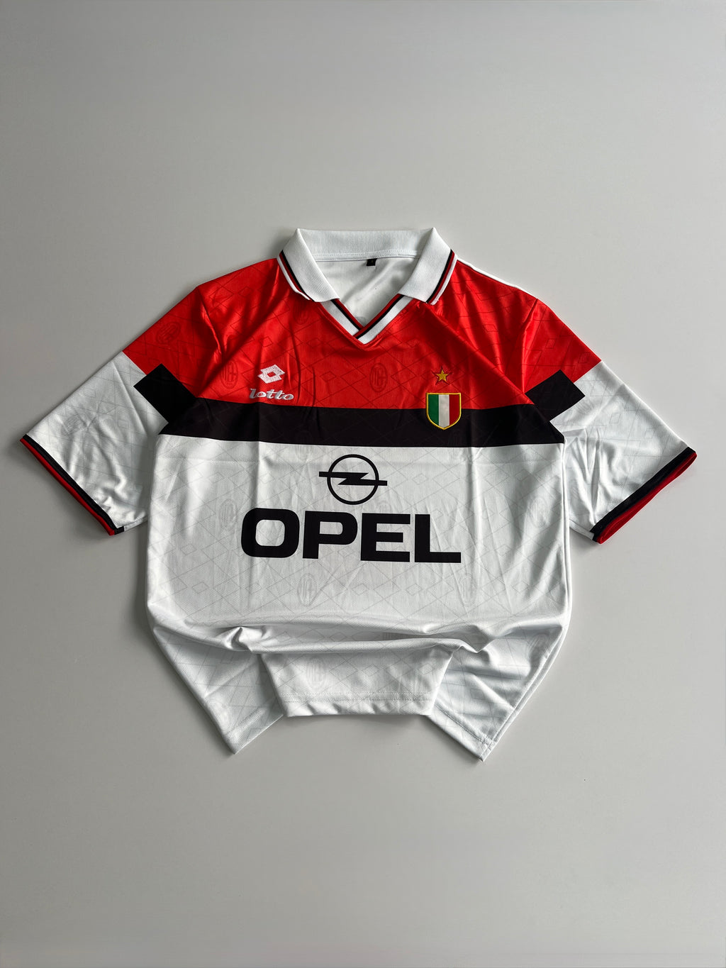 MALDINI 3 AC MILAN 1994/97 RETRO AWAY KIT FIVE SLEEVE EMBROIDERY