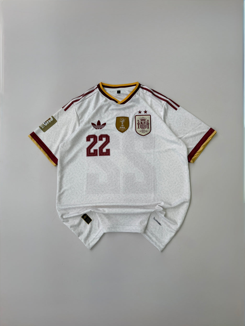 TWO STAR CUBARSI 22 SPAIN 2026 WORLD CUP AWAY CHAMPIONS KIT 
EMBROIDERY