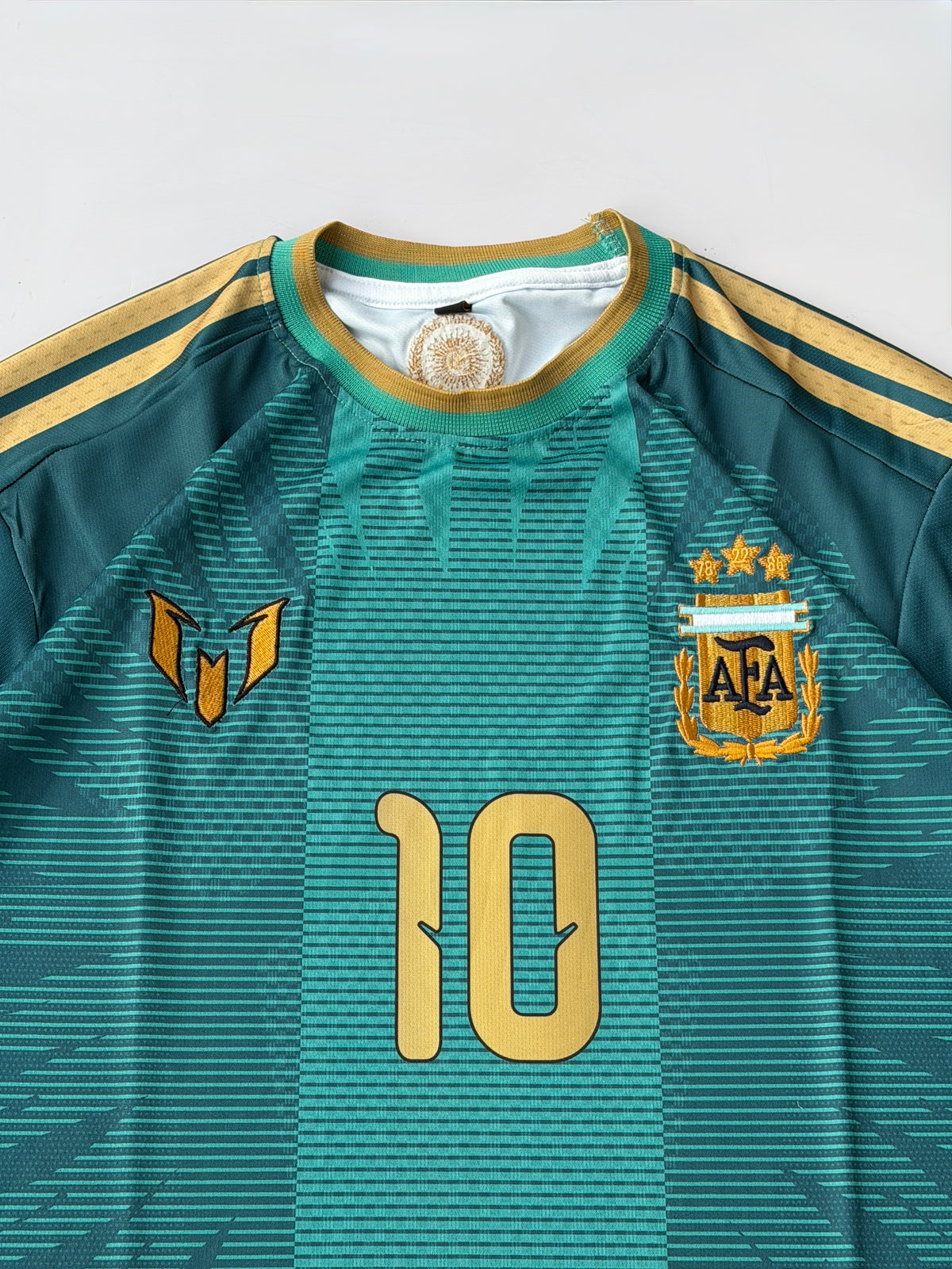 MESSI 10 ARGENTINA 2026 FAREWELL KIT GREEN EDITION KIT EMBROIDERY