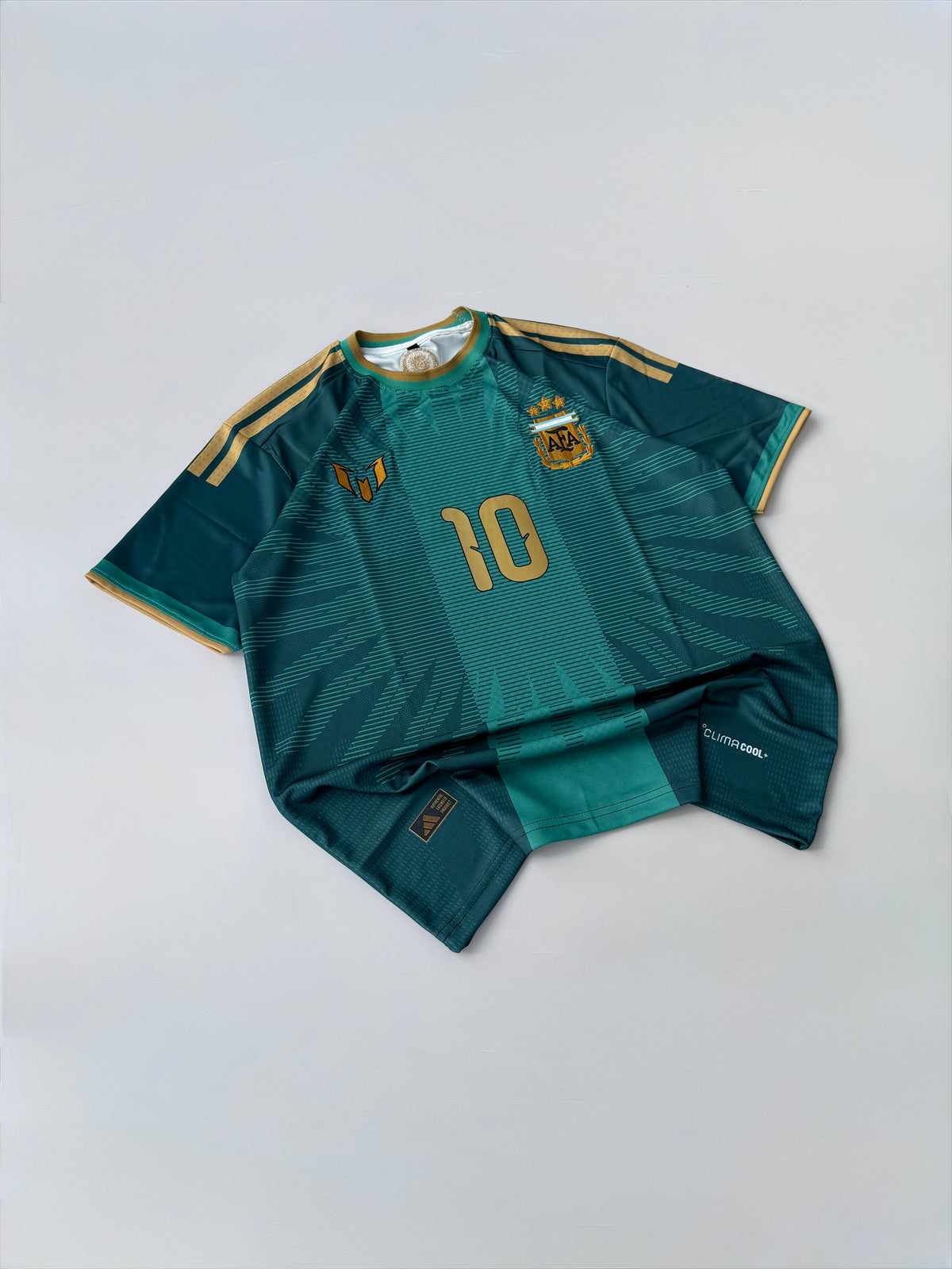 MESSI 10 ARGENTINA 2026 FAREWELL KIT GREEN EDITION KIT EMBROIDERY
