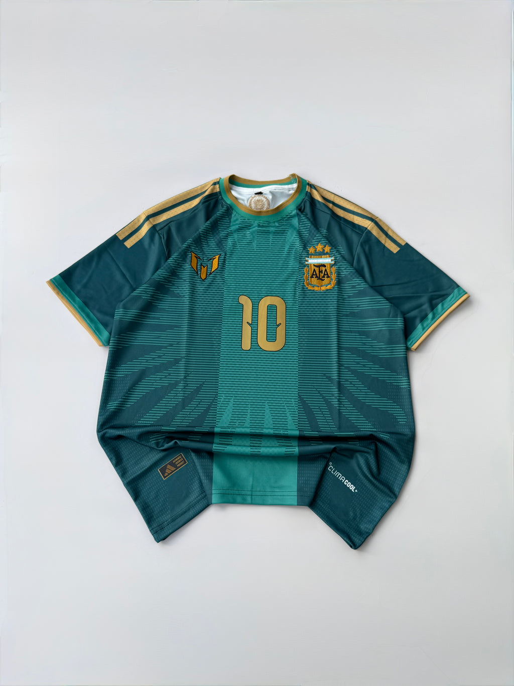 MESSI 10 ARGENTINA 2026 FAREWELL KIT GREEN EDITION KIT EMBROIDERY