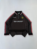 BECKHAM 7 MANCHESTER UNITED 1998/99 RETRO AWAY KIT EMBROIDERY FULL SLEEVE POLO